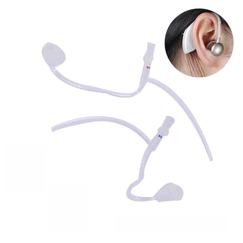 Amplificateur transparent pour prothèses auditives, tube de remplacement pour écouteurs, outil pour oreille droite, 2 pièces/ensemble