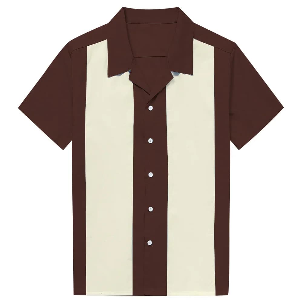 Chemise à rayures verticales pour hommes, chemise à manches courtes pour le travail, chemises de Bowling pour hommes, chemisier d'été en coton, grande taille, vêtements masculins
