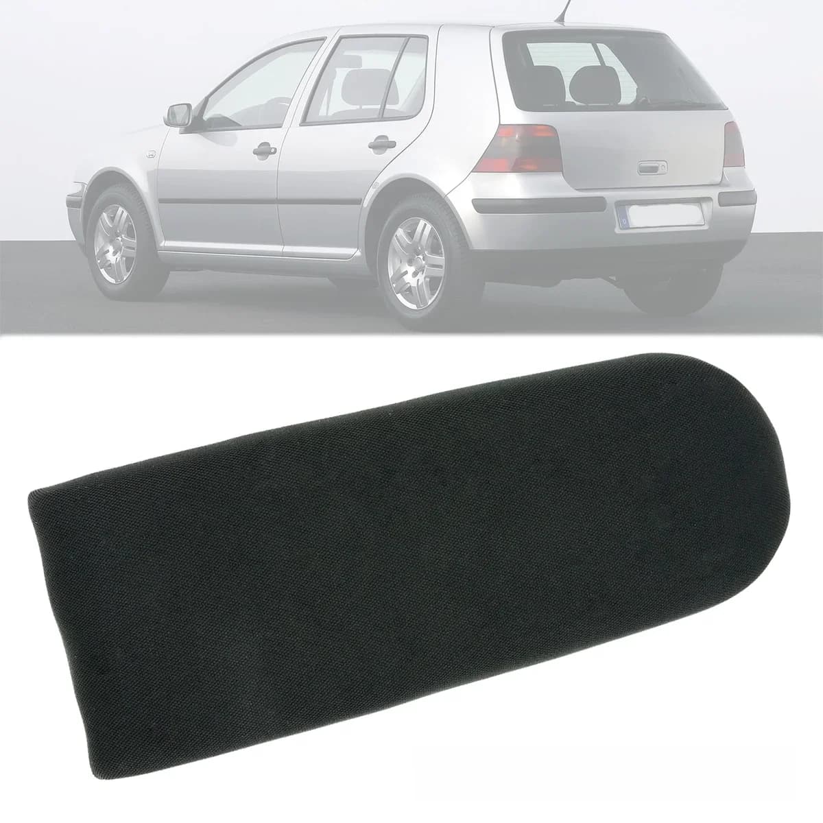 Couvercle de loquet d'accoudoir en tissu doux noir, pour Seat Ibiza 6J, repose-bras de Console centrale, boîte de rangement, couvercle de remplacement de coussin de voiture