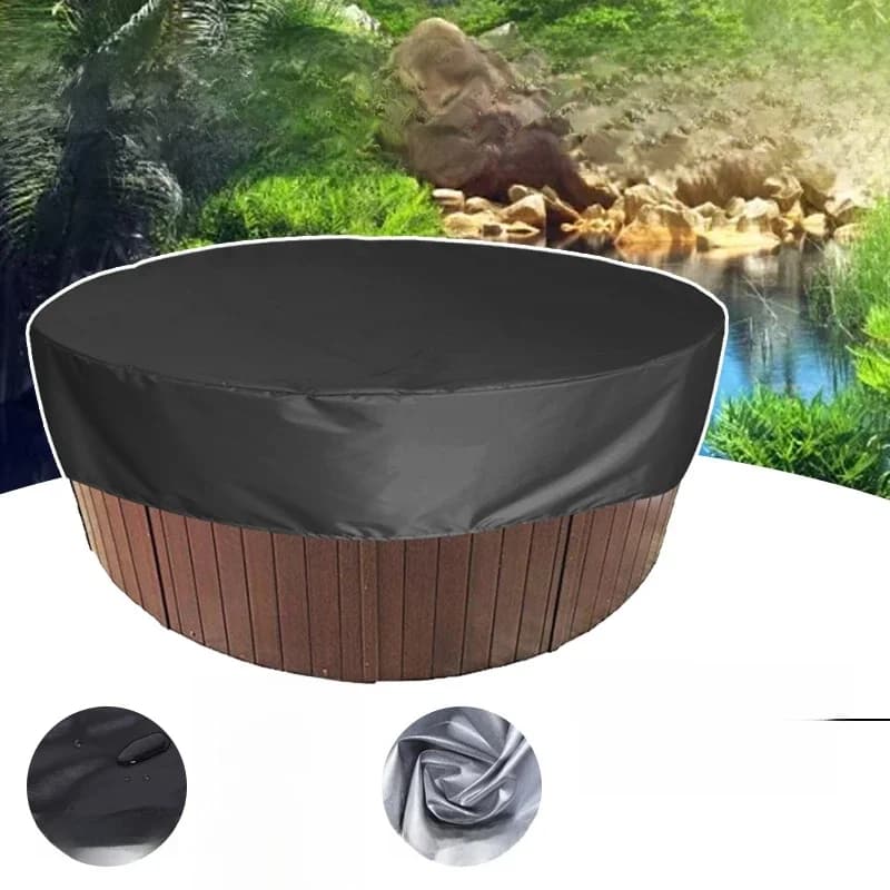 Housse de baignoire ronde, protection Anti-UV pour l'extérieur, pour Spa, bain à remous, anti-poussière, matériau Anti-UV, étanche, solide et Durable