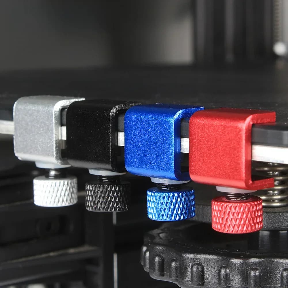 XCR3D – pièces d'imprimante 3D, 2 pièces, pince de plaque de verre, plate-forme de construction, retenue de lit chauffant, Hotbed, Clip fixe réglable pour Ender 3