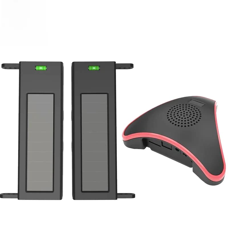 Système d'alarme de voie d'accès avec capteur solaire HTZSAFE - Portée sans fil de 400 mètres - Portée du capteur de 60 mètres - Alertes de sécurité domestique DIY