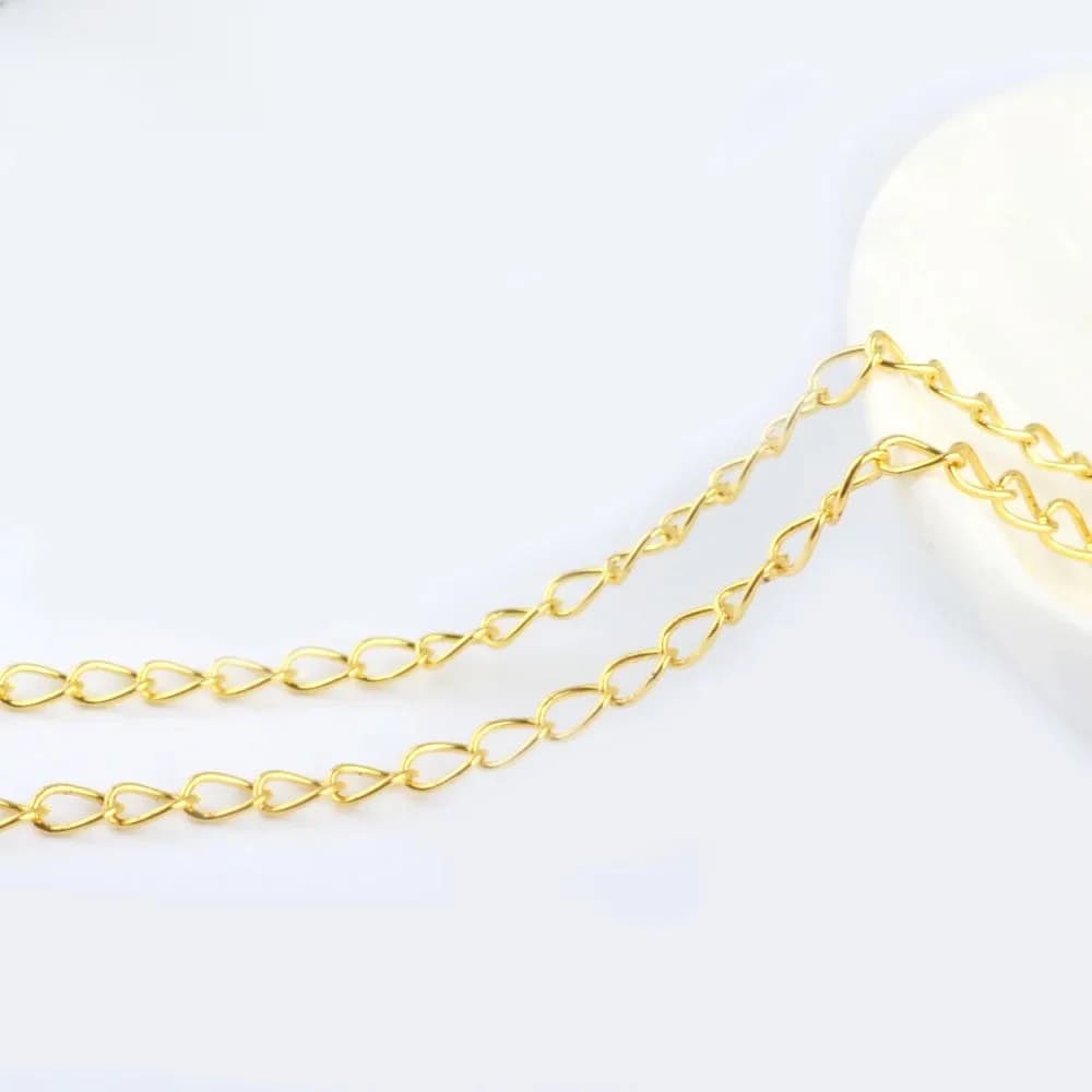Extrémité de collier en fer, largeur de 5 m, 5877mm, accessoires de bijouterie, vente en gros