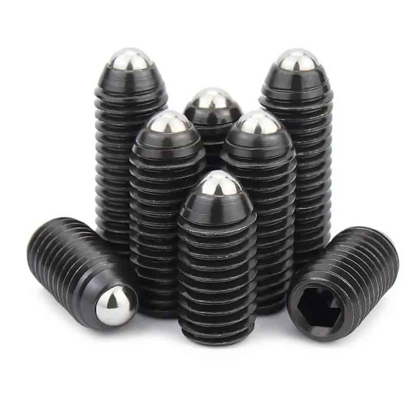 M3 M4 M5 M6 M8 M10 M12M16 noir Grade 12.9 acier douille hexagonale Allen ressort boule piston Grub Point vis de réglage boulon sans tête