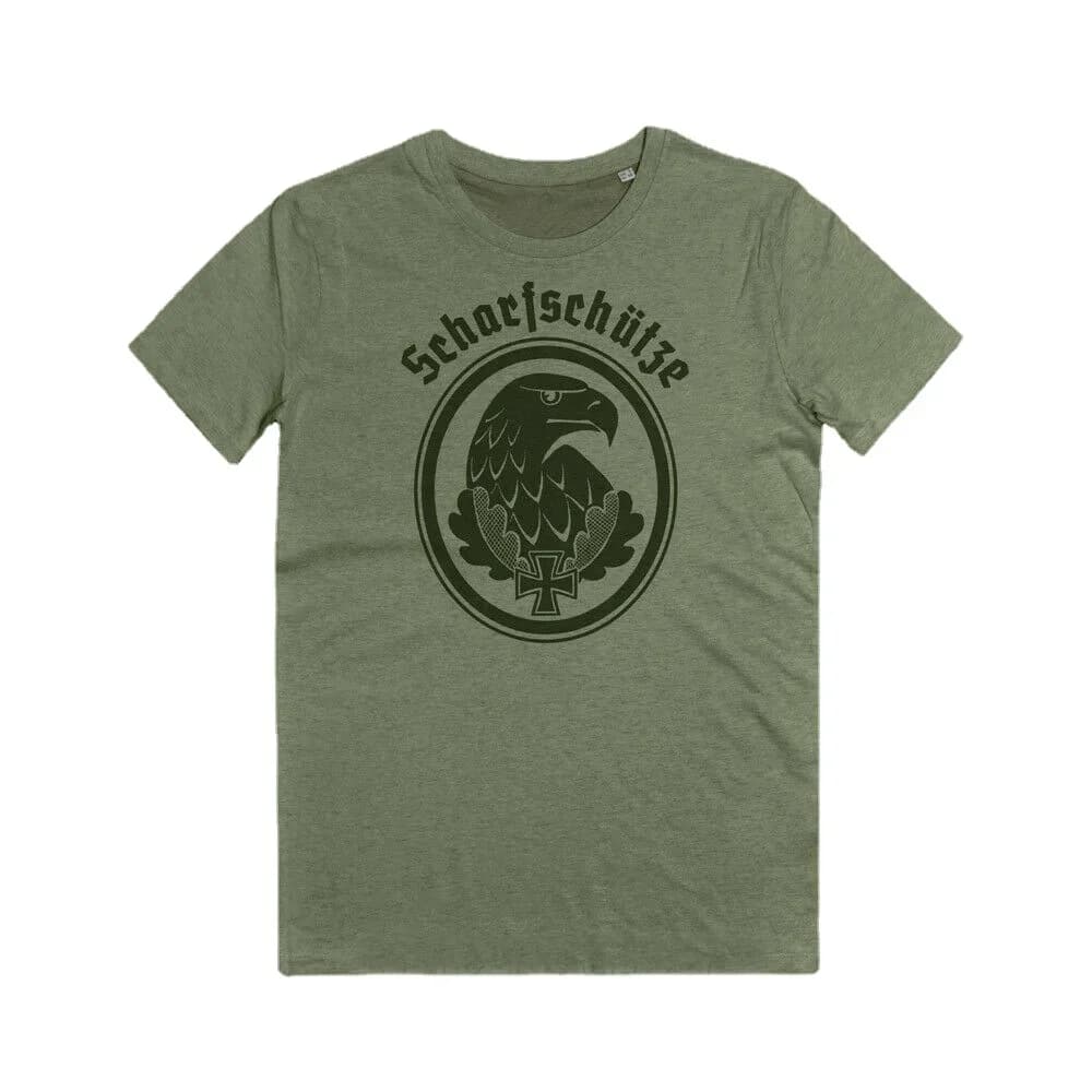 T-shirt avec badge de Sniper de Scharfschuetzen Marksman. T-shirt d'été en coton à manches courtes et col rond pour hommes, nouveau S-3XL