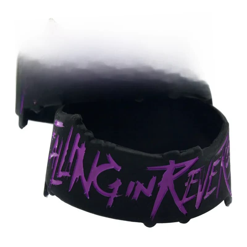 Bracelet en silicone en forme de lettre, 1 pouce de large, noir, tomber dans les barrage, 1 PC