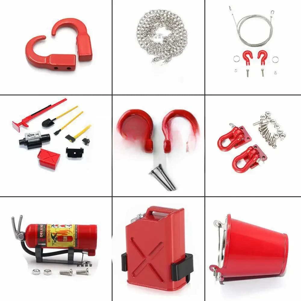 Accessoires d'outils de décoration simulée de voiture RC pour 1:10 RC chenille TRX4 Axial SCX10 III AXI03007 RBX10 Redcat MST