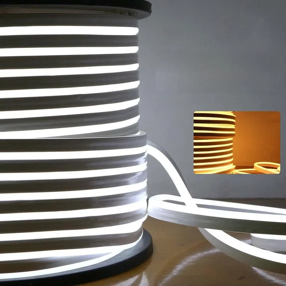 Bande néon LED Flexible, 220V, étanche, blanc/blanc chaud, 2835, 120 diodes/m, pour décoration extérieure de jardin