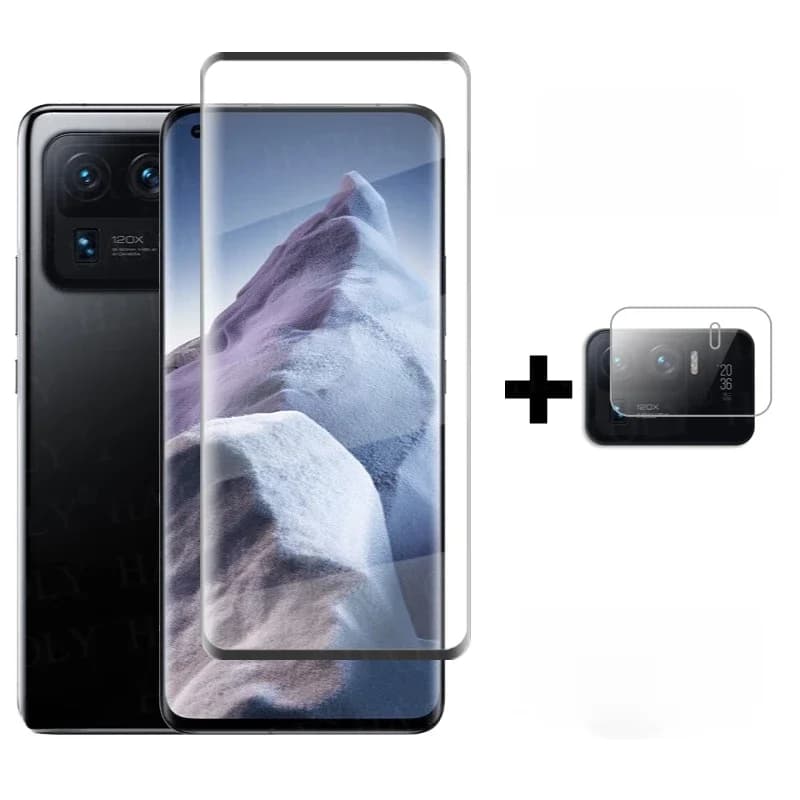 Pour verre Xiaomi Mi 11 Ultra 3D couverture entièrement incurvée verre trempé Mi 11 Ultra lentille d'appareil photo Film protecteur d'écran Xiaomi 11 Ultra