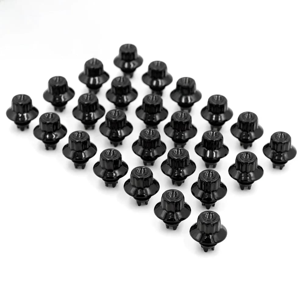 125 pièces 13mml roue Rivets écrous pour Universa jante boulon lèvre décoration remplacement Auto clous vis pneus voiture style noir