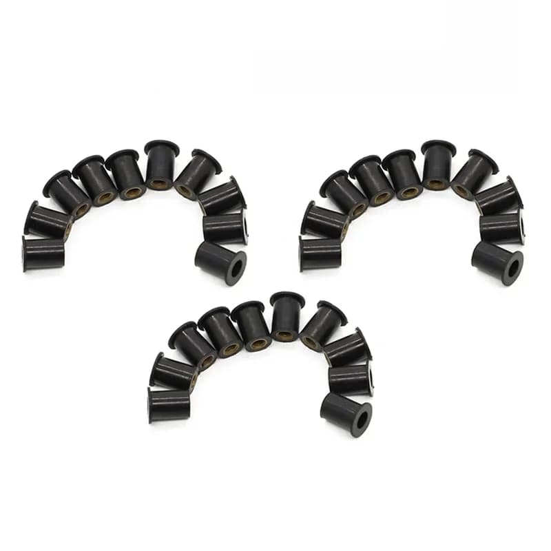 Écrous de puits en caoutchouc métriques M5 pour moto, vis de carénage de pare-brise, boulons, accessoires pour Honda Kawasaki Yamaha BMW Ducati