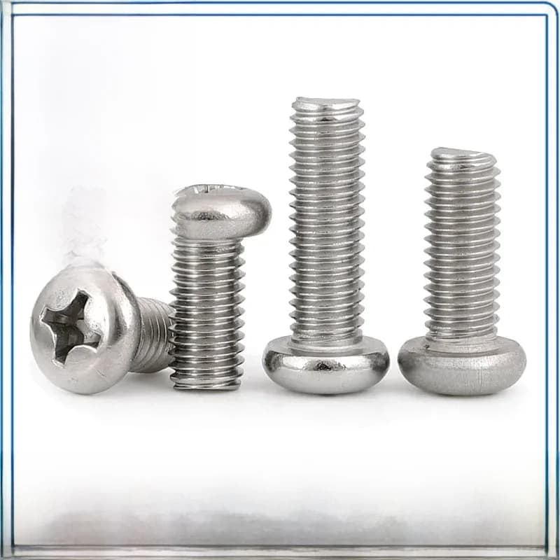 M1.6 M2 M2.5 M3 M3.5 figuré M5 M6 M8 GB818-85 A2-70 304 Acier Inoxydable Croix Phillips Ronde saupoudrer Tête Vis Boulon