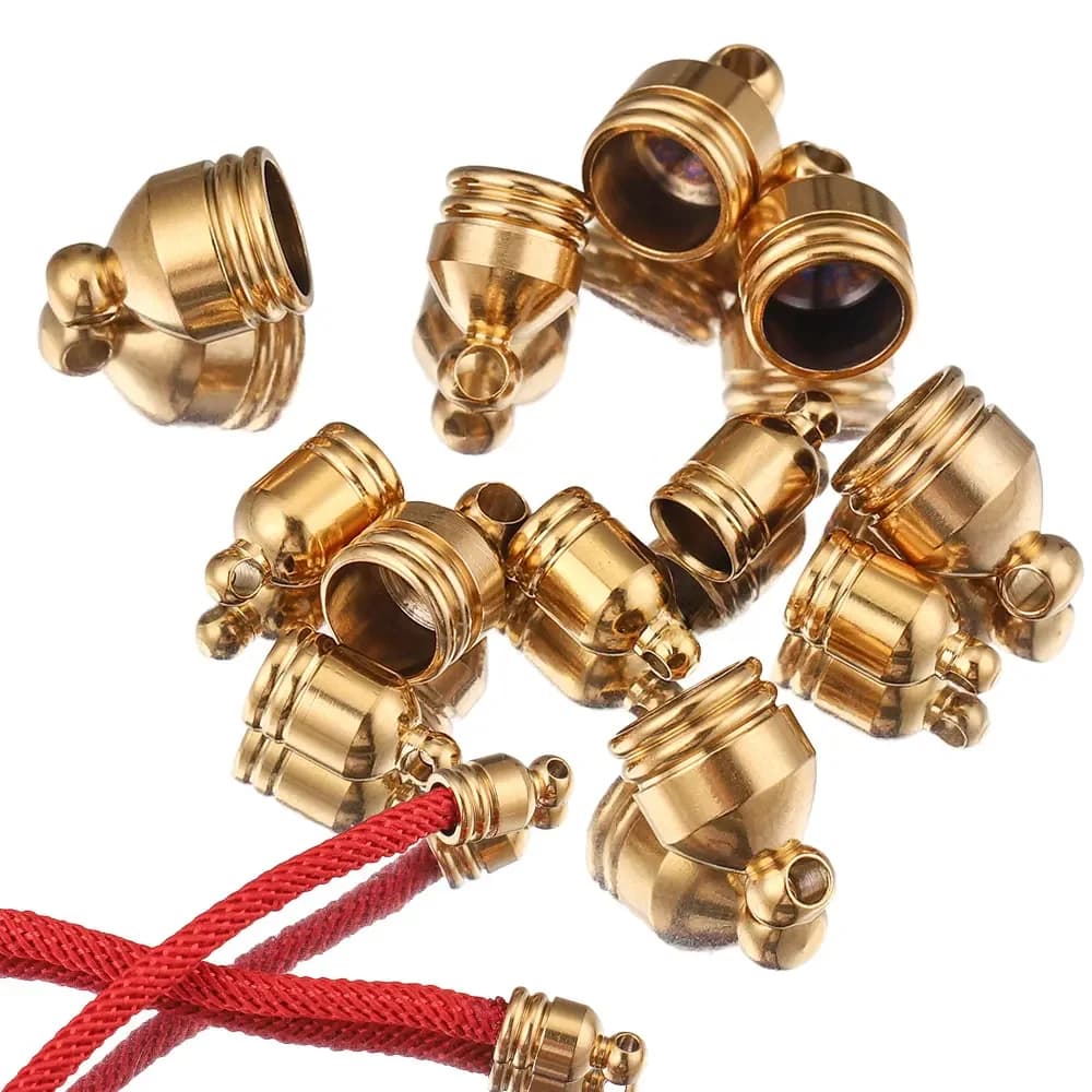 10 pièces embouts en acier inoxydable, fermoirs plaqués argent or crochets cordons pour la fabrication de bijoux résultats Bracelet collier DIY vente en gros