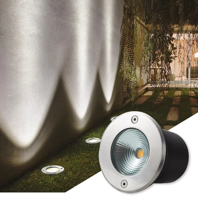 Spot lumineux LED encastrable dans le sol, imperméable conforme à la norme IP67, éclairage d'extérieur, idéal pour un jardin ou un sentier, 3/5/10/15W, DC 12V, 220V