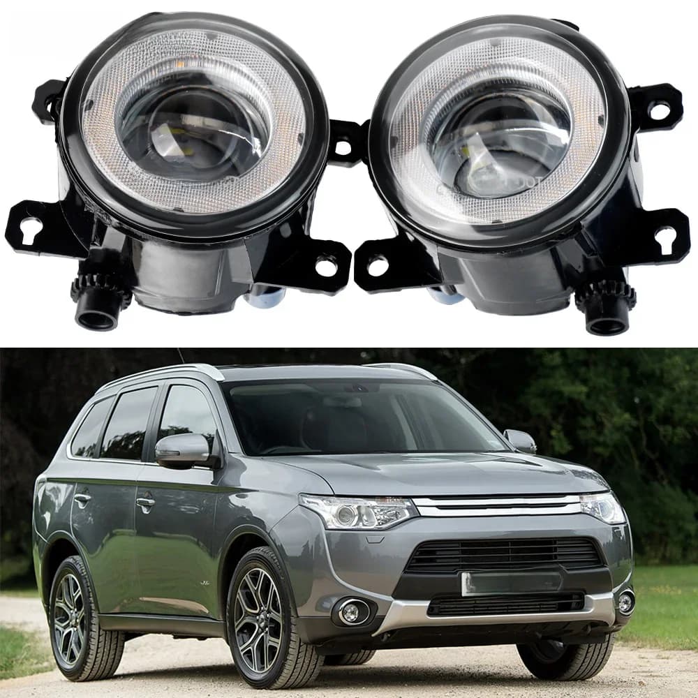Ensemble de phares antibrouillard LED pour voiture, 2 pièces, feux diurnes DRL 30W H11 12V pour Mitsubishi Outlander 2006 – 2019