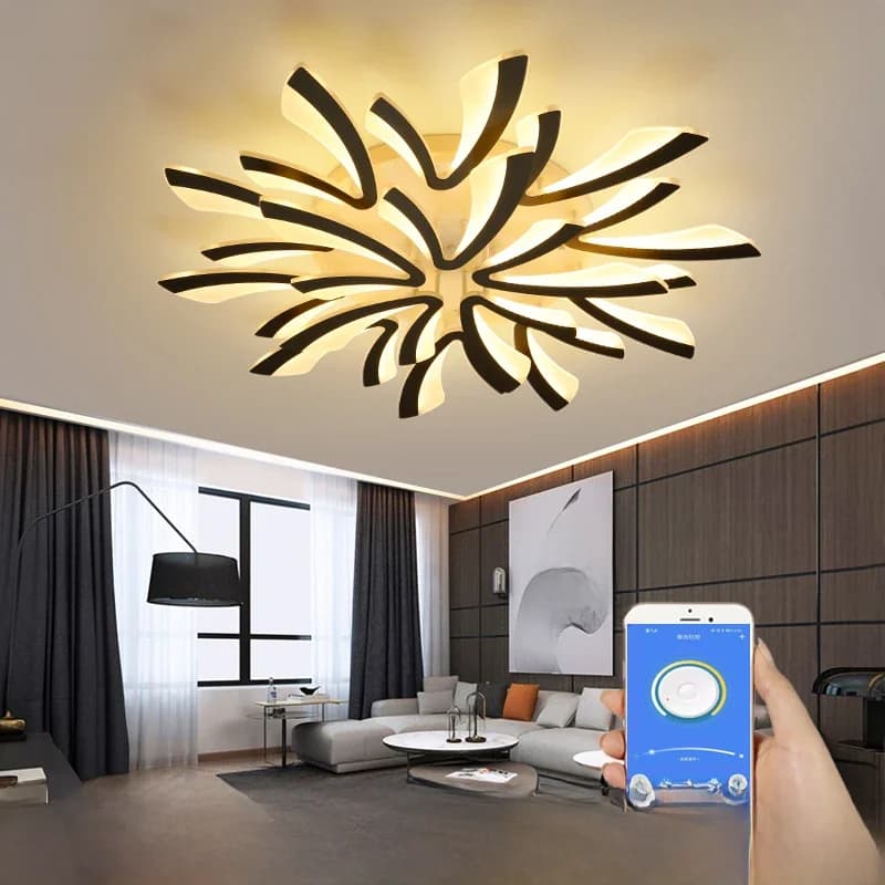 Plafonniers LED modernes en acrylique, salon, salle à manger, cuisine, chambre à coucher, lampes d'intérieur, luminaires avec télécommande, AC 90-260V, nouveau