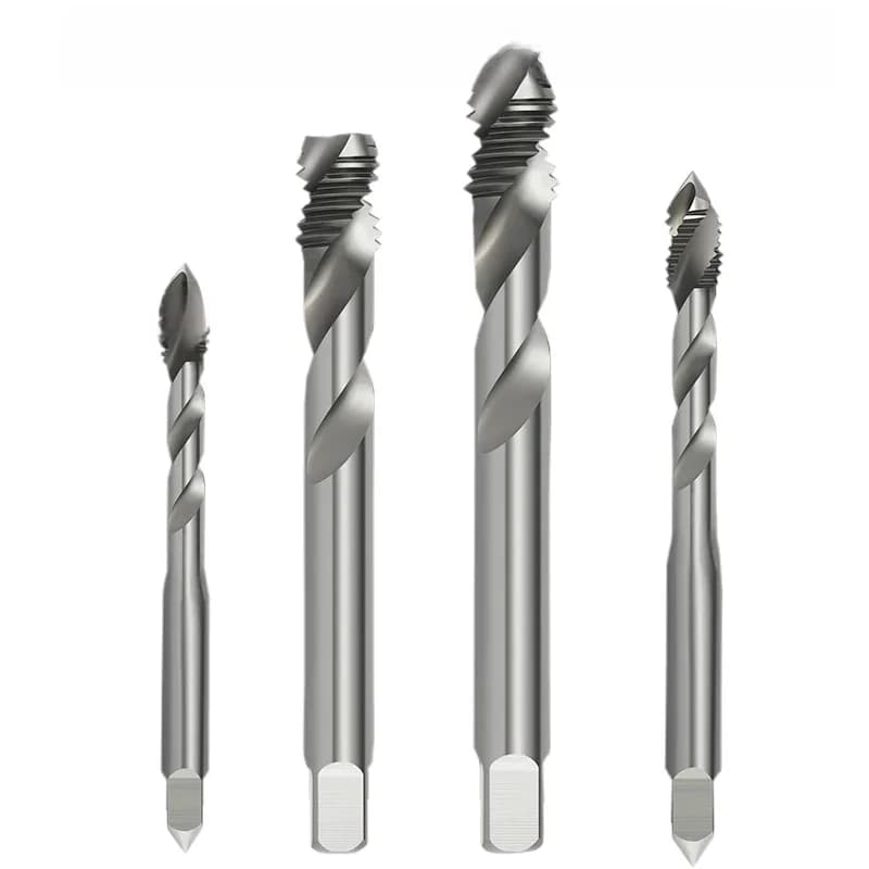 Robinets à filetage de flûte en spirale HSS métrique, pour le traitement des métaux Non ferreux en aluminium, trous aveugles, vis M2 M3 M4 M5 M6 M8 M10 M12
