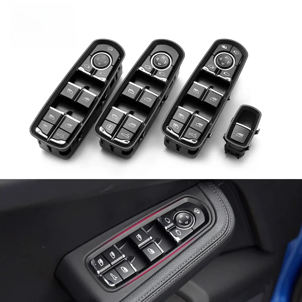 Commutateur de commande de vitre électrique de voiture, haute qualité, Porsche Panamera, Broderie, Eau Macan, 7PP959855C, 7PP959858COMPANY ML, 7PP959858MDML, Nouveau