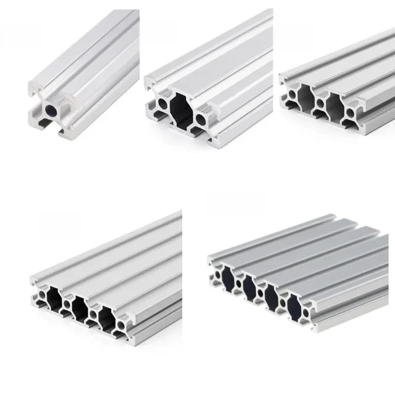 Rail linéaire d'extrusion de profil en aluminium, longueur 100mm-500mm, pour bricolage, établi d'imprimante 3D CNC, 1/2 pièces/lot, 2020 2040 2060 2080 20100