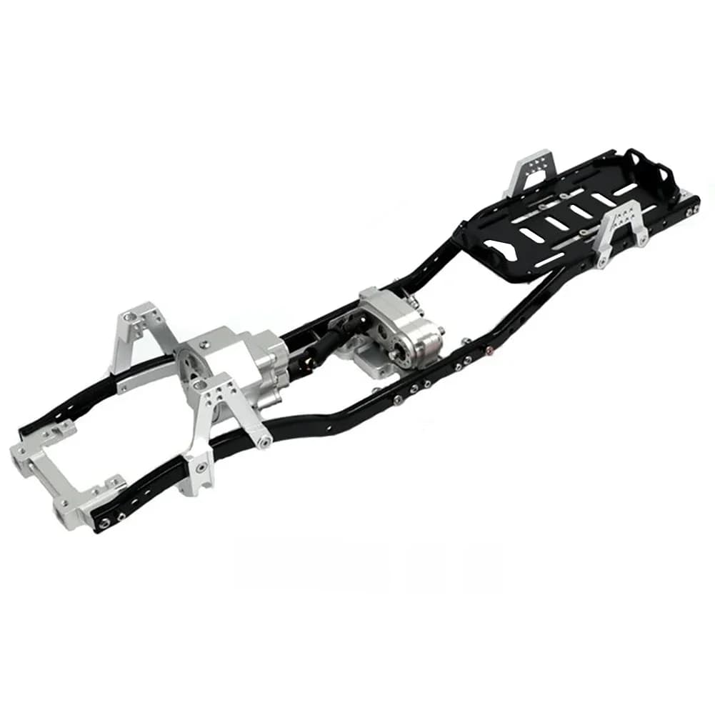 Le nouveau cadre de châssis en métal de boîte de vitesses pré-fixale d'empattement de 313mm 12.3 "pour 1/10 RC voiture sur chenilles axiale SCX10 et SCX10 II 90046