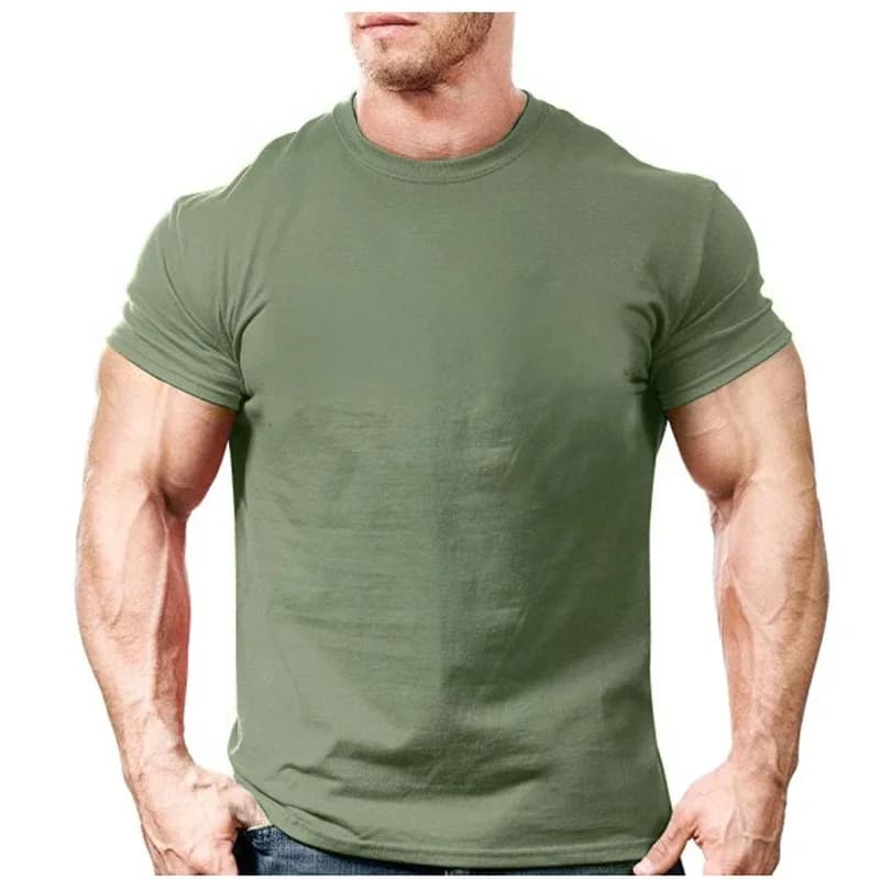 2021 Mode ARMY Lettre Logo Imprimé T-Shirt homme Décontracté Couleur Unie Exercice Vêtements De Sport T-Shirt À La Mode Mâle Rétro T-Shirt
