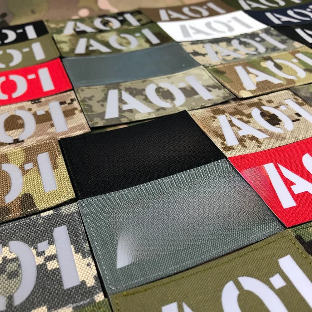 Patch de réflexion infrarouge IR IFF, découpe Laser personnalisée, panneau d'appel Radio, bandes nominatives, lettres grises