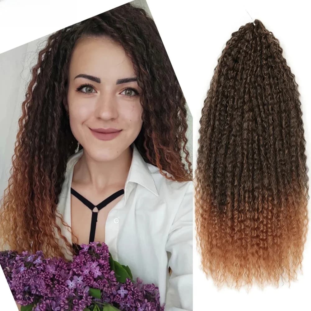 20 "28" Yaki crépus bouclés Crochet tresses cheveux synthétiques Afro boucles tressage Extensions de cheveux Ombre doux Marley tresses cheveux Expo City
