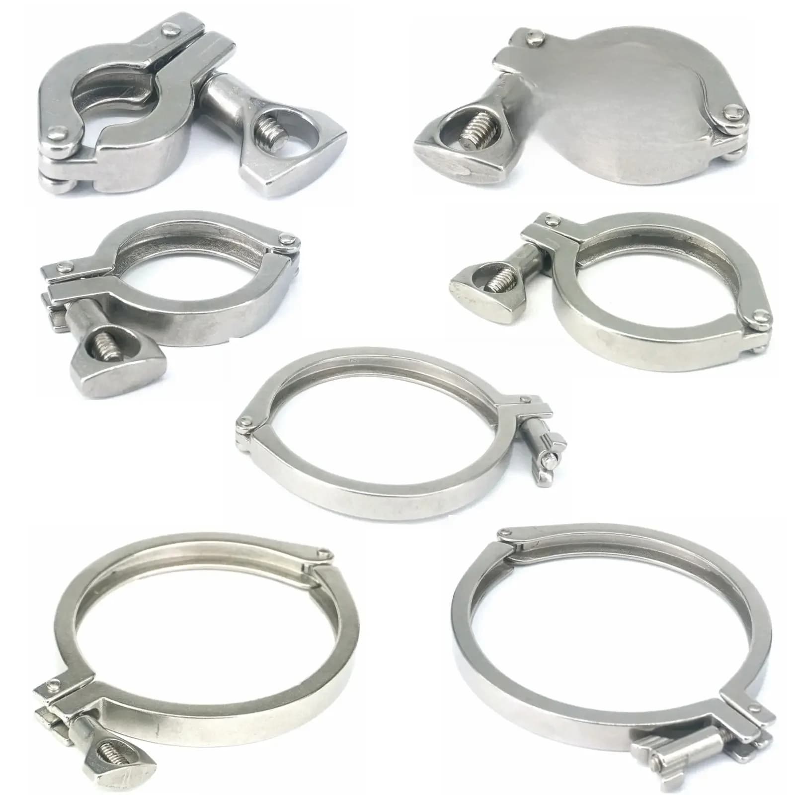 Virole O/D 25.4/34/40/50/5/64/77.5/91/106/119/233mm 304 en acier inoxydable, raccord sanitaire Tri-pince pour brassage et brassage