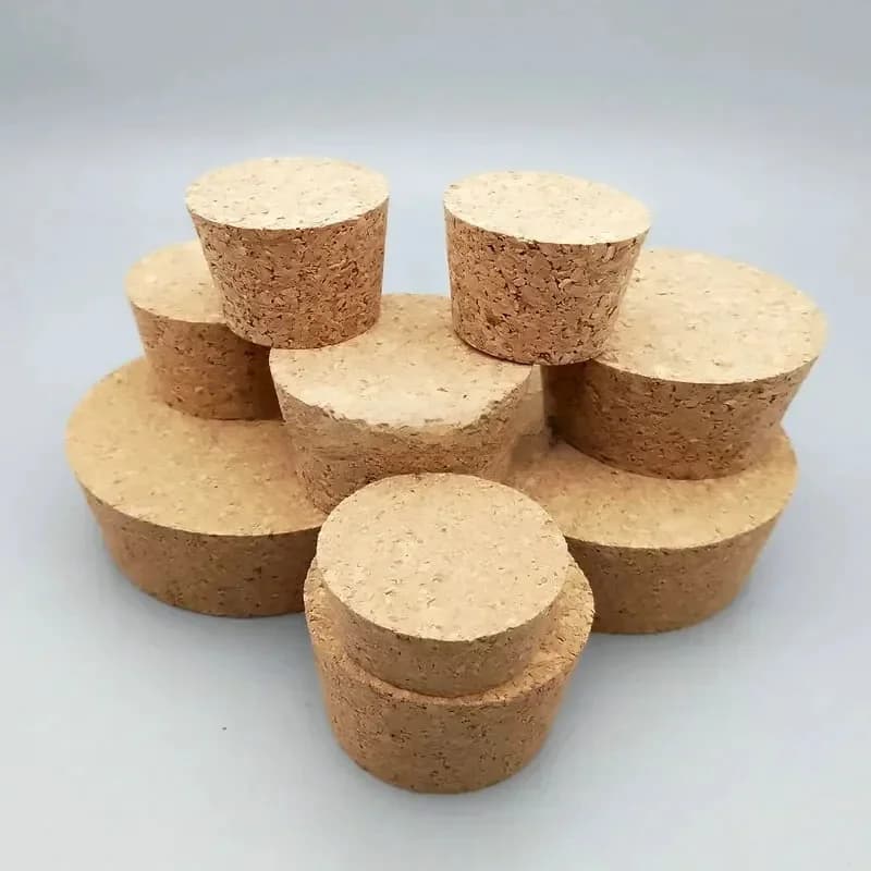 Bouchon de bouteille en bois et liège, grande taille, diamètre supérieur 51mm à 105mm, bouchon de bouteille Thermos, huile essentielle, Pudding, couvercle de bouteille en verre, 2 pièces/lot
