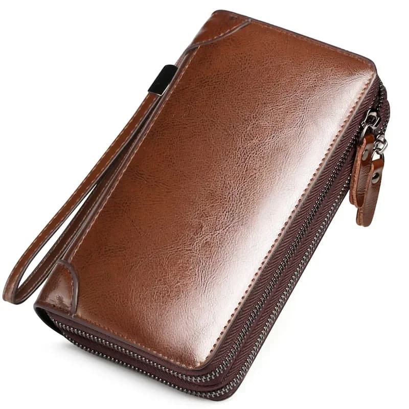 Weixier sac pour hommes en cuir de cire d'huile enveloppé à la main sac à main en polyuréthane pour hommes sac à saisir portefeuille multifonctionnel grande capacité pour hommes d'affaires