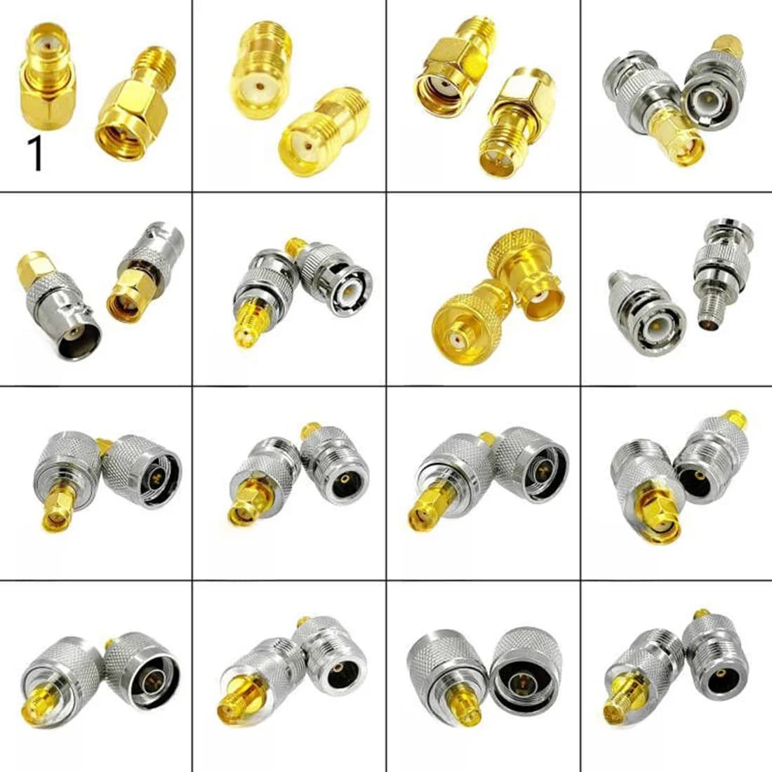 Adaptateur d'antenne Wifi 1 pièce SMA Mâle/Femelle vers BNC N Mâle/Femelle, Convertisseur Coaxial RF Droit, NOUVEAU, Prix de Gros
