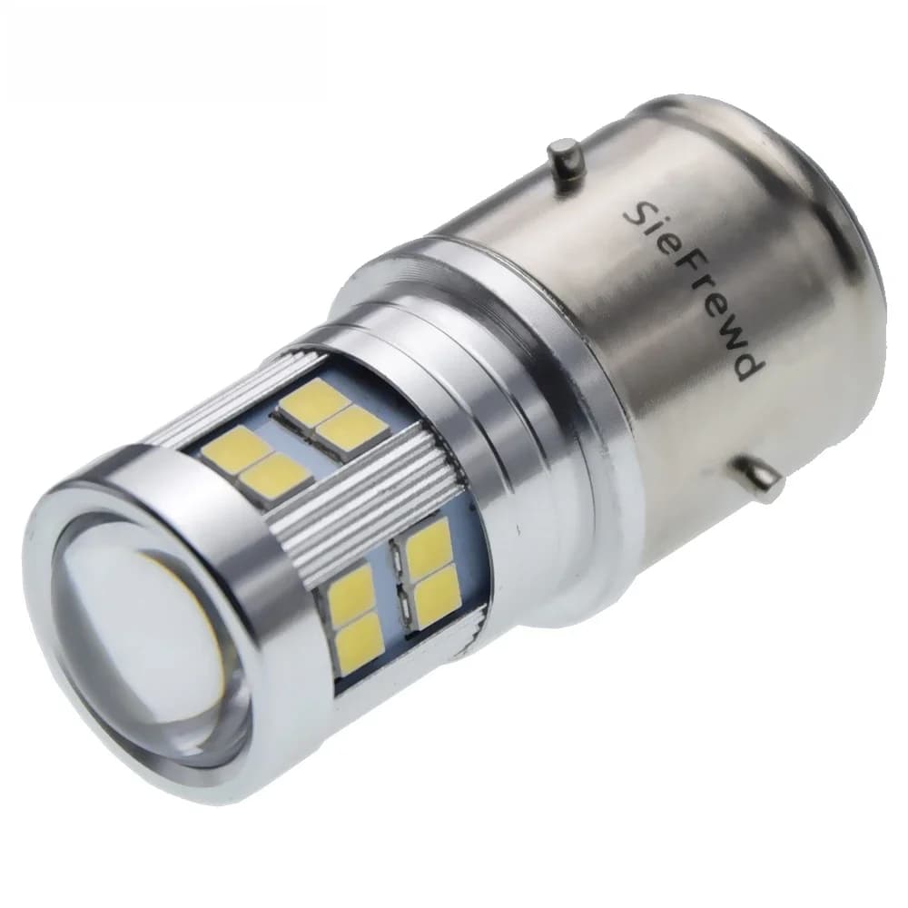 1 pièces BA21D Led phare de moto 6V 12V 24V feux de croisement moto voiture Auto avant ampoule Scooter cyclomoteur Globe lumière 6000k