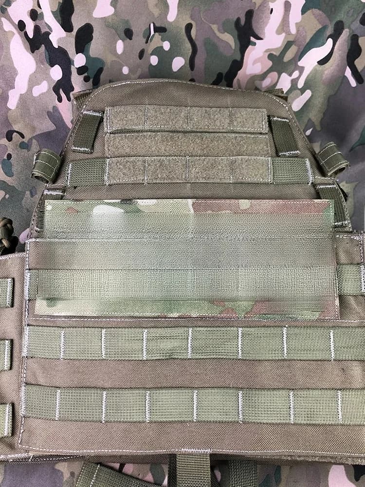 Patch dorsal personnalisé découpé au laser de 25 cm, réflexion infrarouge IR IFF, avec nom et lettres noires