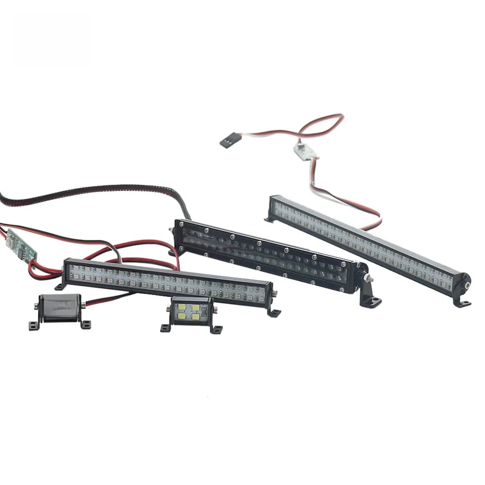 Lampe de toit LED blanche/colorée, 4.8-7.4V, barre lumineuse pour voiture sur chenilles RC X MAXX TRX4 Bronco 2021 SCX10 Capra RBX10 D90 WPL C24