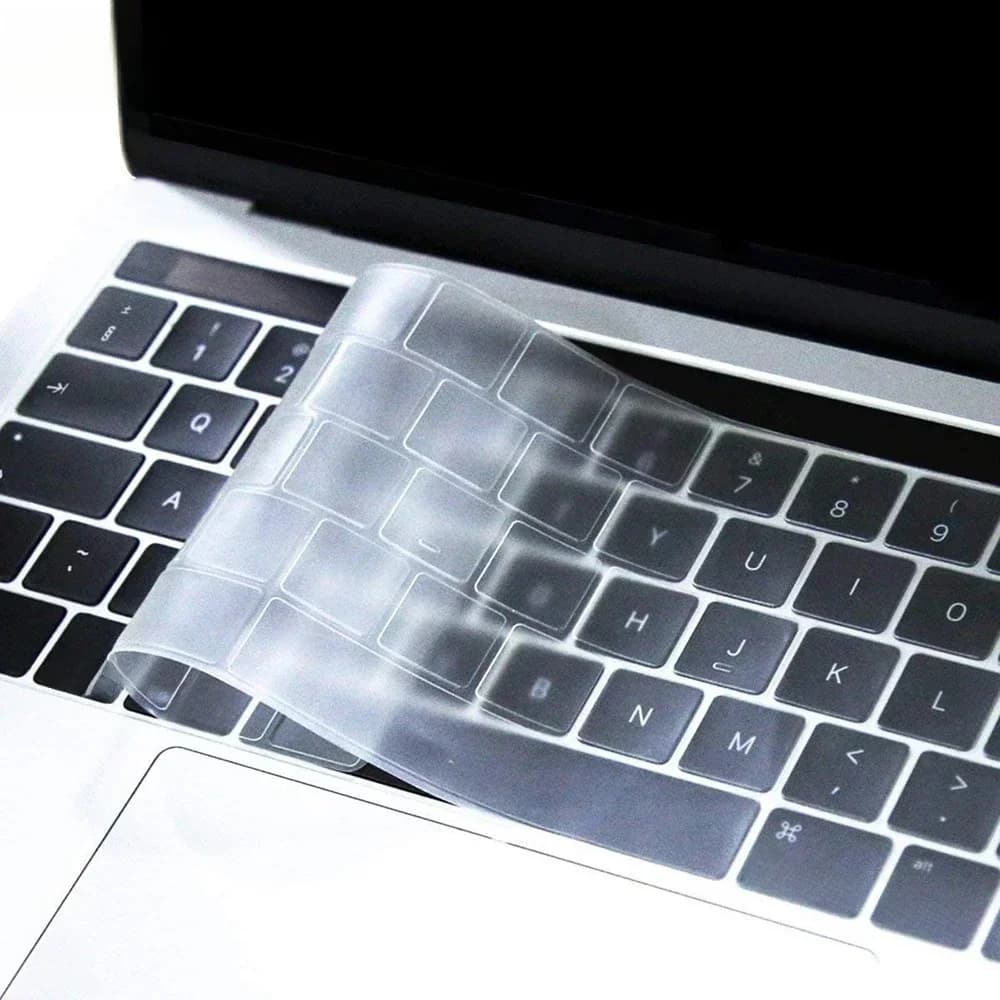 Housse de clavier pour Macbook Air 13 15 Pro 14 16, identification de barre tactile, protection en Silicone, peau EU A3113 A3112 A3240 A2337 A3401 M1 M2 M3 M4