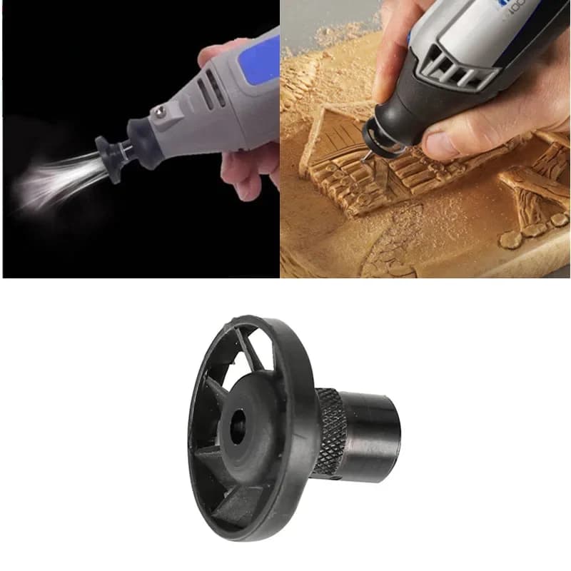 Meuleuse électrique, souffleur de poussière avec filetage, rectifieuse électrique pour outil rotatif Dremel, accessoire d'outil rotatif