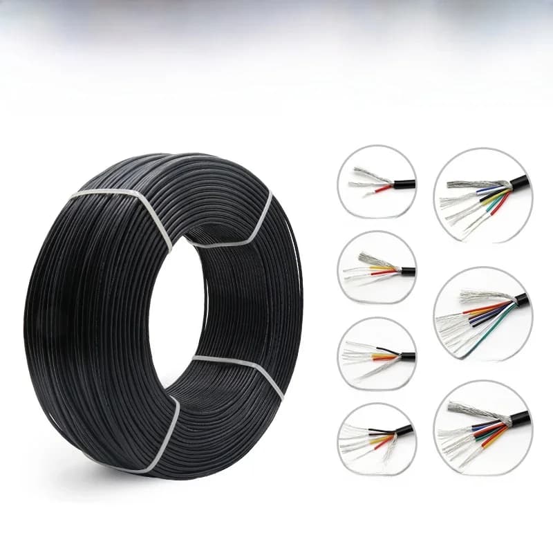 Câble de Signal blindé 1 ~ 20M, 30 28 26 24 22 20 18 AWG, canal Audio 2 3 4 5 6 8 cœurs UL2547, fils de commande en cuivre pour casque