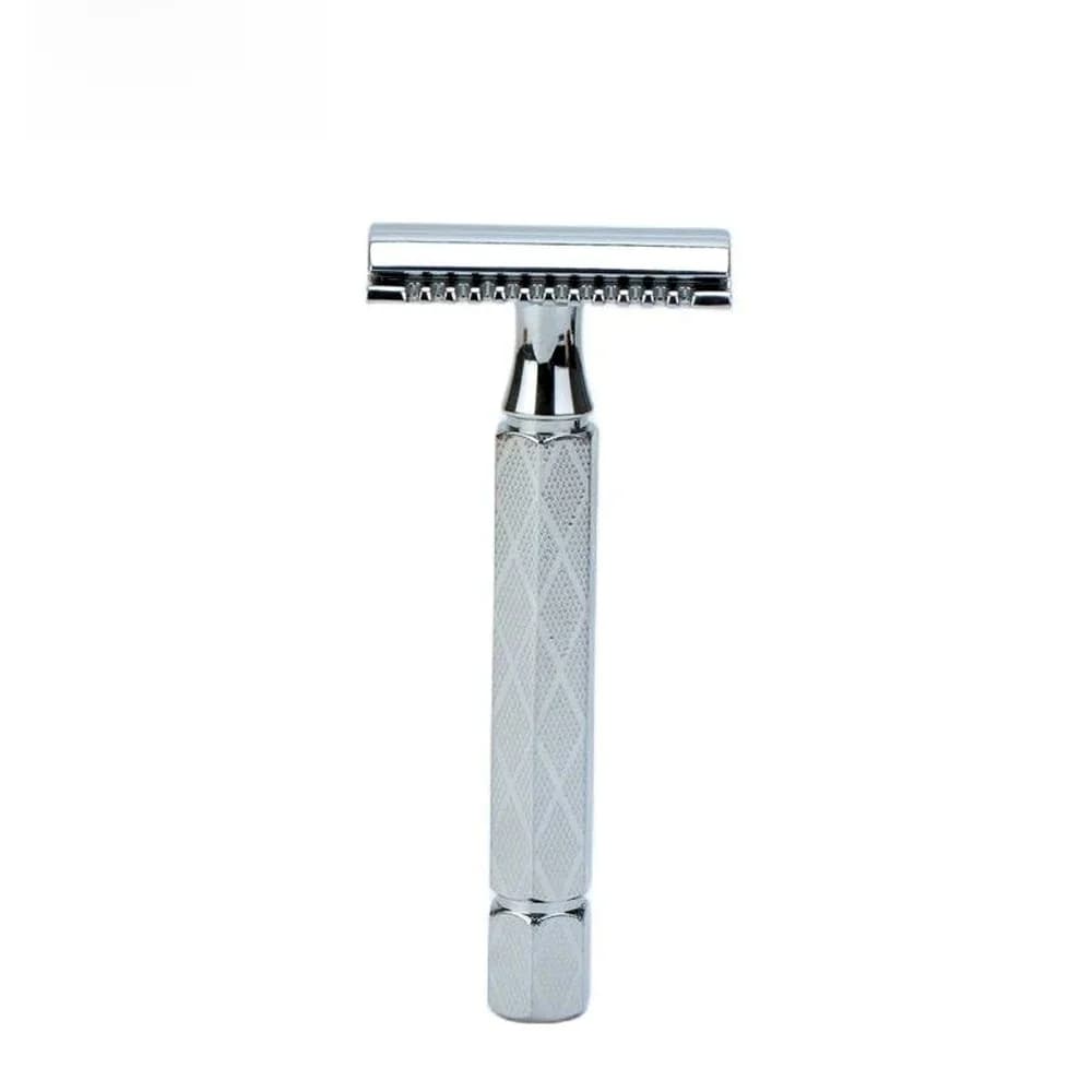 YAQI – rasoir de sécurité avec manche en aluminium pour hommes, 12mm, couleur chromée