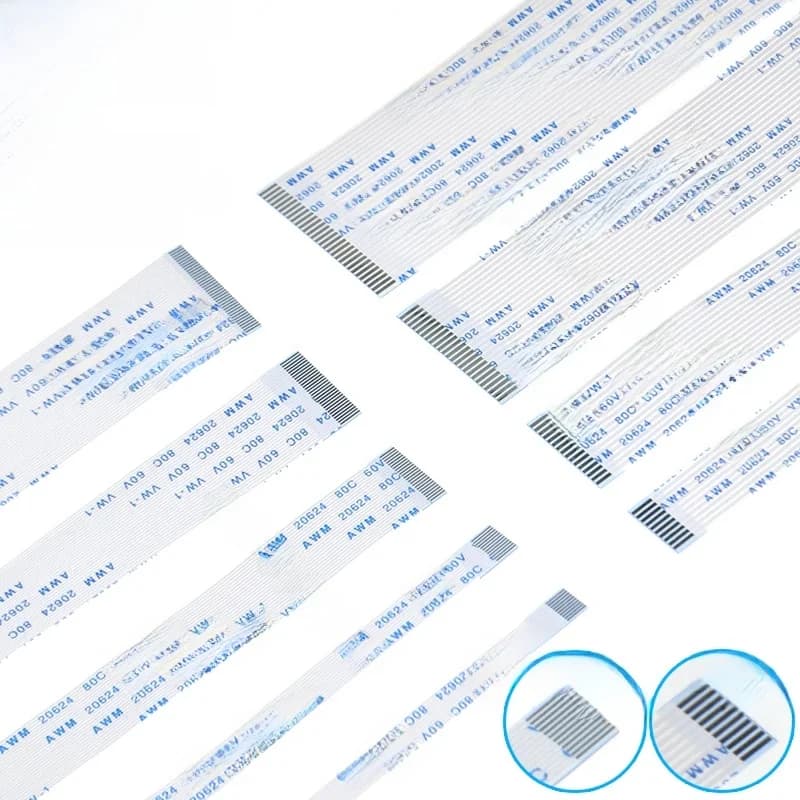 Câble plat flexible FFC, 60/100MM/200MM, pas de 0.5MM 1.0MM, Type A/B, 8P 10P 12P 16P 20P 40P FPC, 6/8/10/12/14/16/20/30/40 broches, 10 pièces