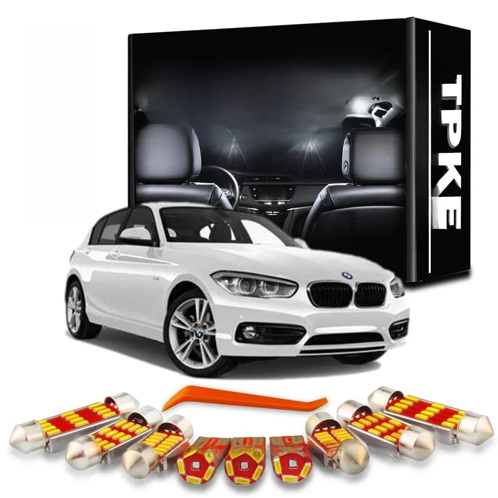 TPKE-Kit d'éclairage intérieur de voiture à LED Canbus, BMW Série 1, E81, E87, E82, E88, F20, F21, 116i, 118i, 120i, 125i, 130i, 135i, M135i, 2003-2014