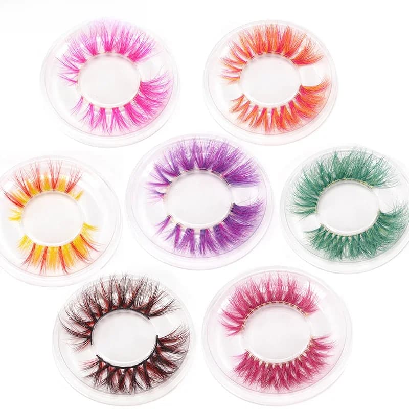 OKAYLASH 3D 6D faux cils colorés naturel réel vison moelleux Style Extension de cils maquillage Cosplay cils colorés