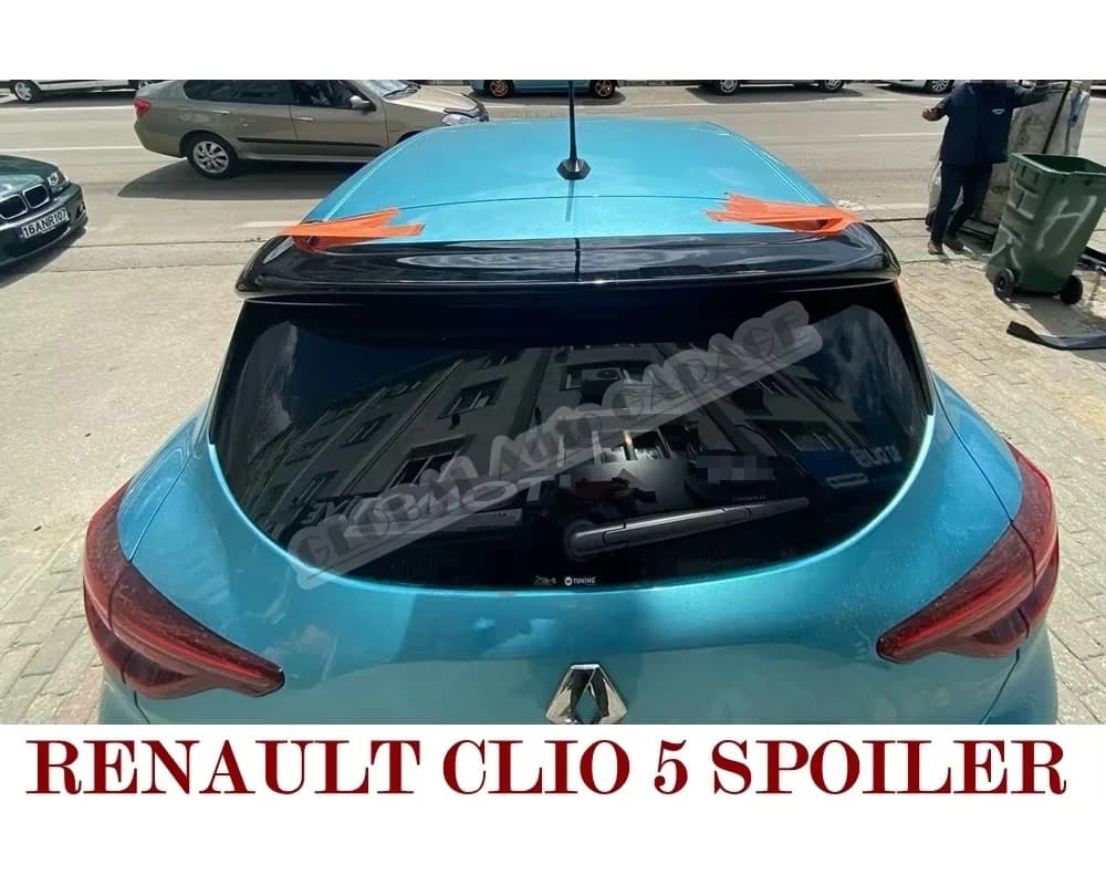 Becquet universel pour Renault Clio 5 de 2019 à 2021, accessoire de voiture, aileron d'antenne de voiture, diviseur de style noir