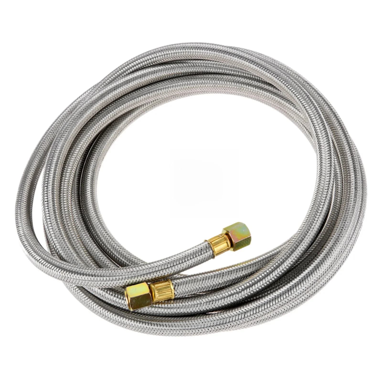 1 ensemble de rallonges de barbecue tressées en acier inoxydable, 16 pieds, tuyau de Propane 3/8 filetage évasé femelle, écrous à gaz