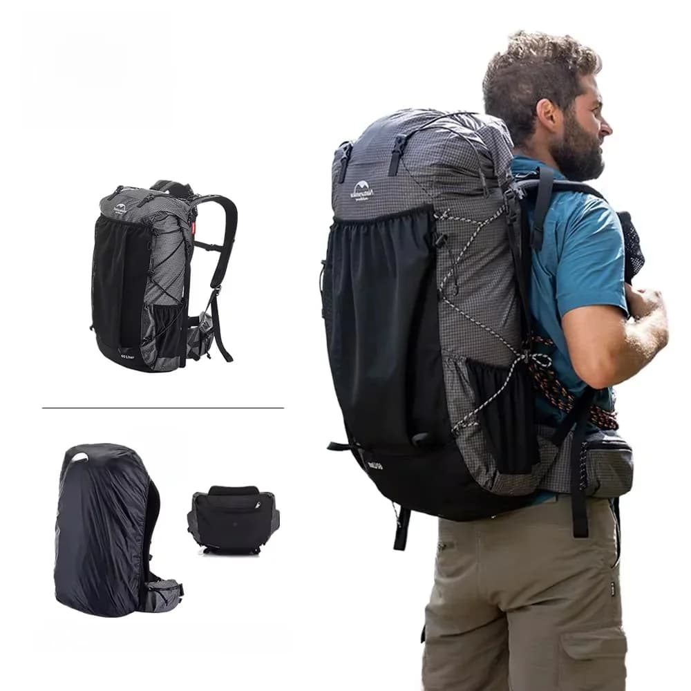 Sac à dos Naturehike pour homme 40L, sac à dos d'escalade, sac de voyage, sac à dos de pêche, trekking, camping, randonnée avec housse