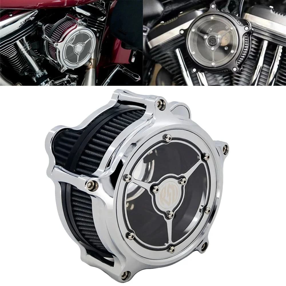 Filtre à air RSD Clarity pour Harley, filtre d'admission chromé, Sportster Iron 883 1200, ocia Softail FXSTC, Fat Bob, Touring FLbirthFLHTC