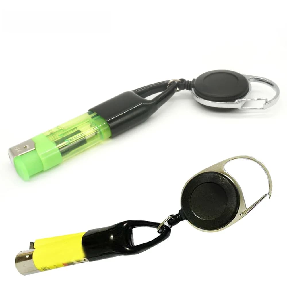 Juste de protection pour briquet en silicone avec porte-clés rétractable, porte-briquet de taille régulière, pince à manchon, accessoires pour fumeurs, 1PC