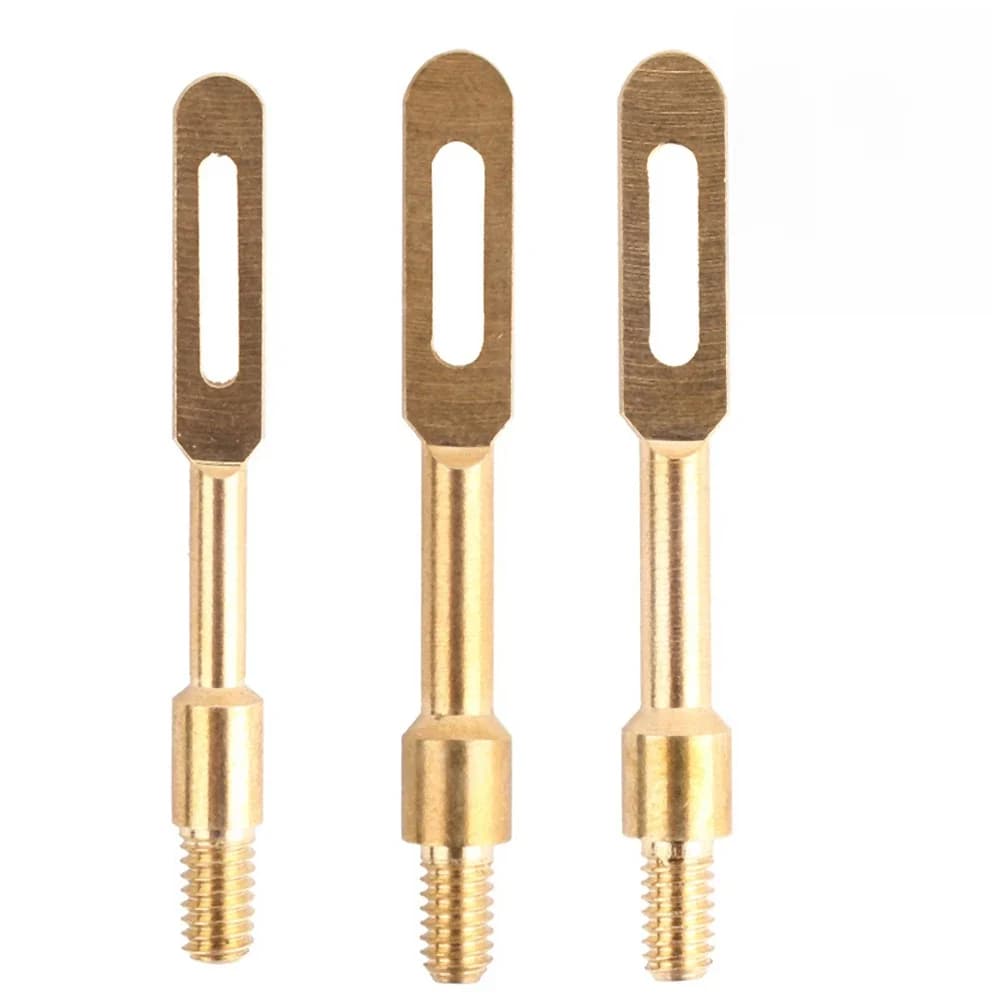 Support de Patch de nettoyage pour pistolet de chasse, tête de brosse à pointe fendue en laiton 8-32, 7.62mm/9mm/.22/.223/5.56mm, outil de nettoyage pour pistolet à fusil