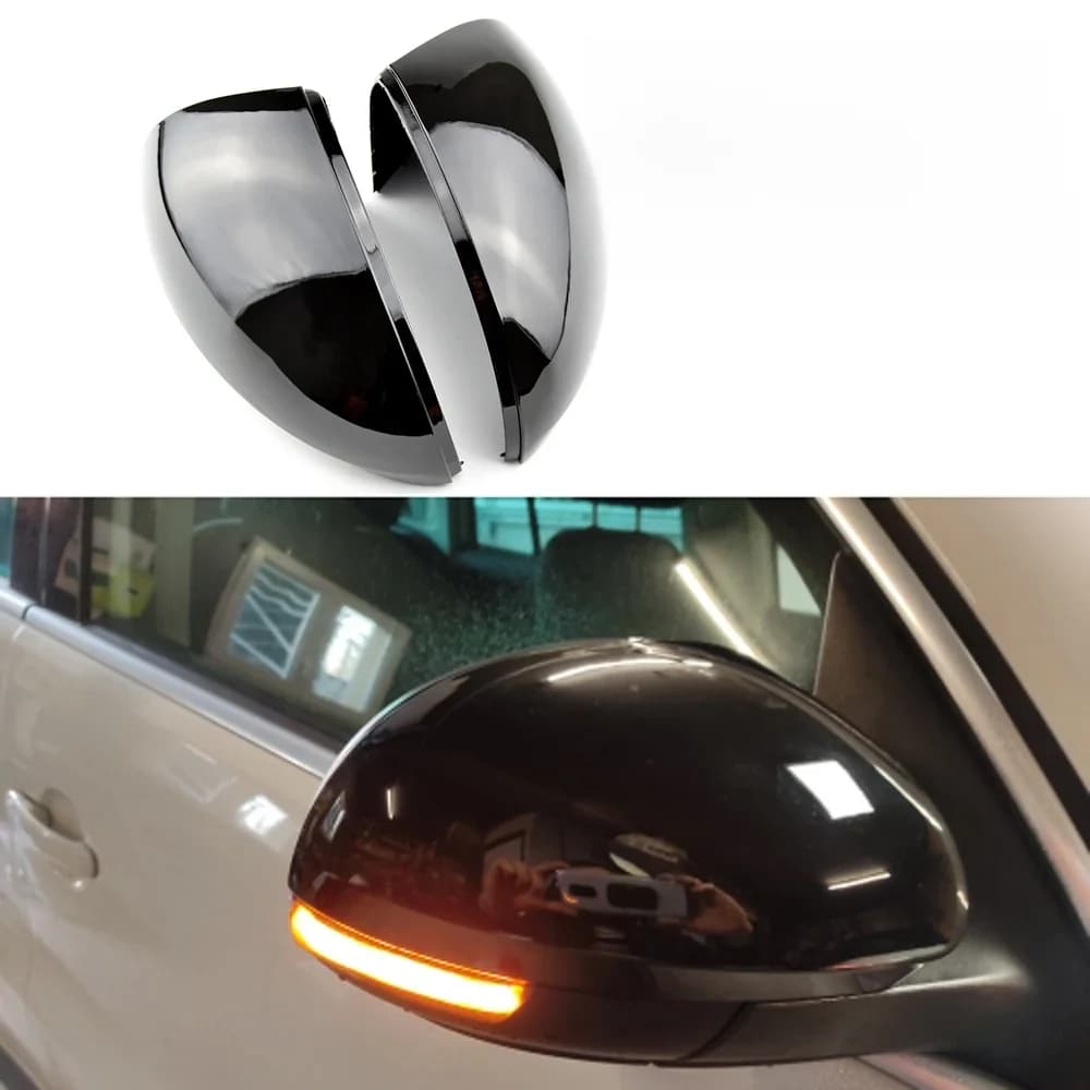 Couvercle de rétroviseur latéral en fibre de carbone, noir brillant, pour VW Tiguan 2008-2016, pour Sharan 2012-2018, pour Skoda Yinous 2008-2019