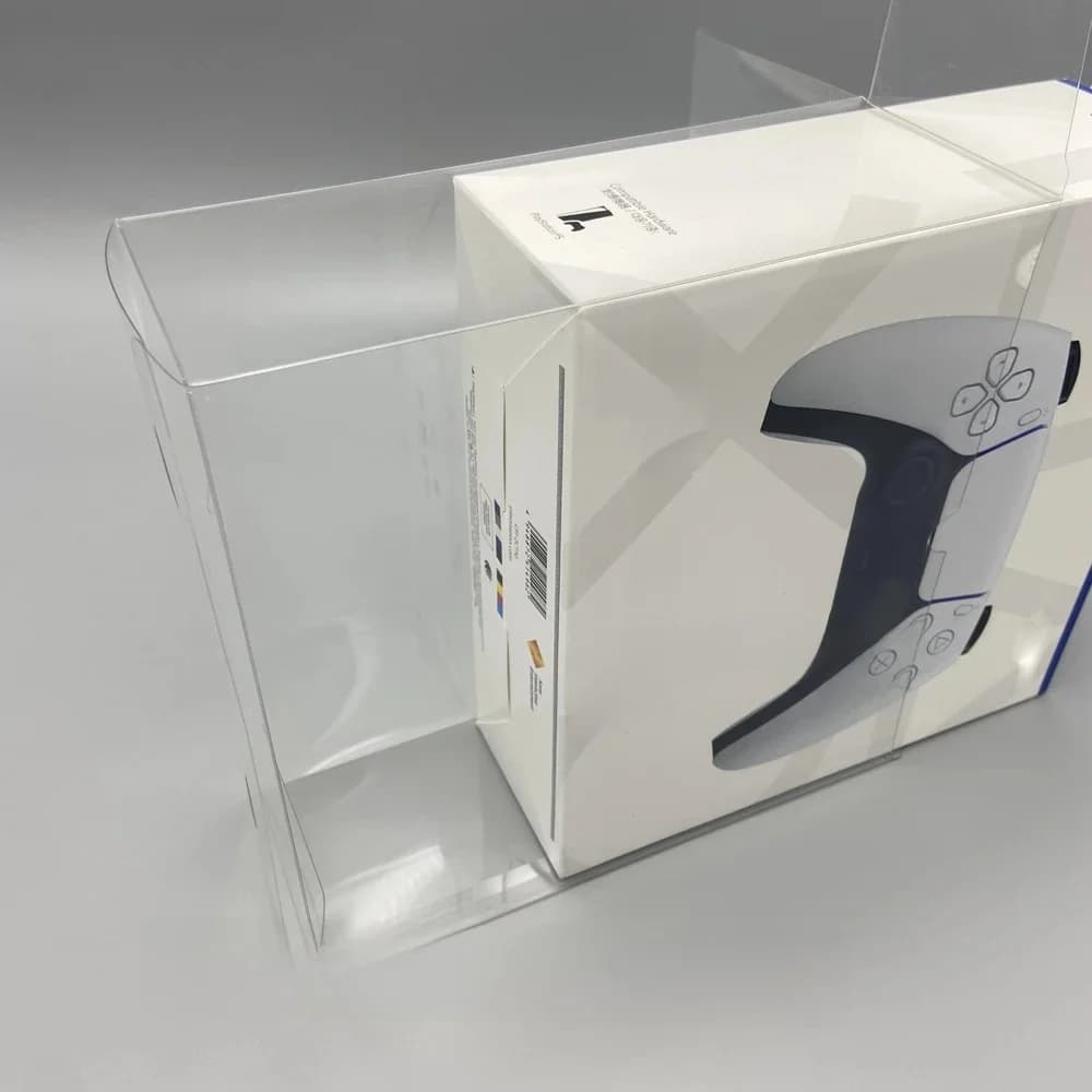 Boîte de rangement transparente en plastique PET, boîte de rangement pour contrôleur de jeu PS5, boîte de protection de collection DualSense