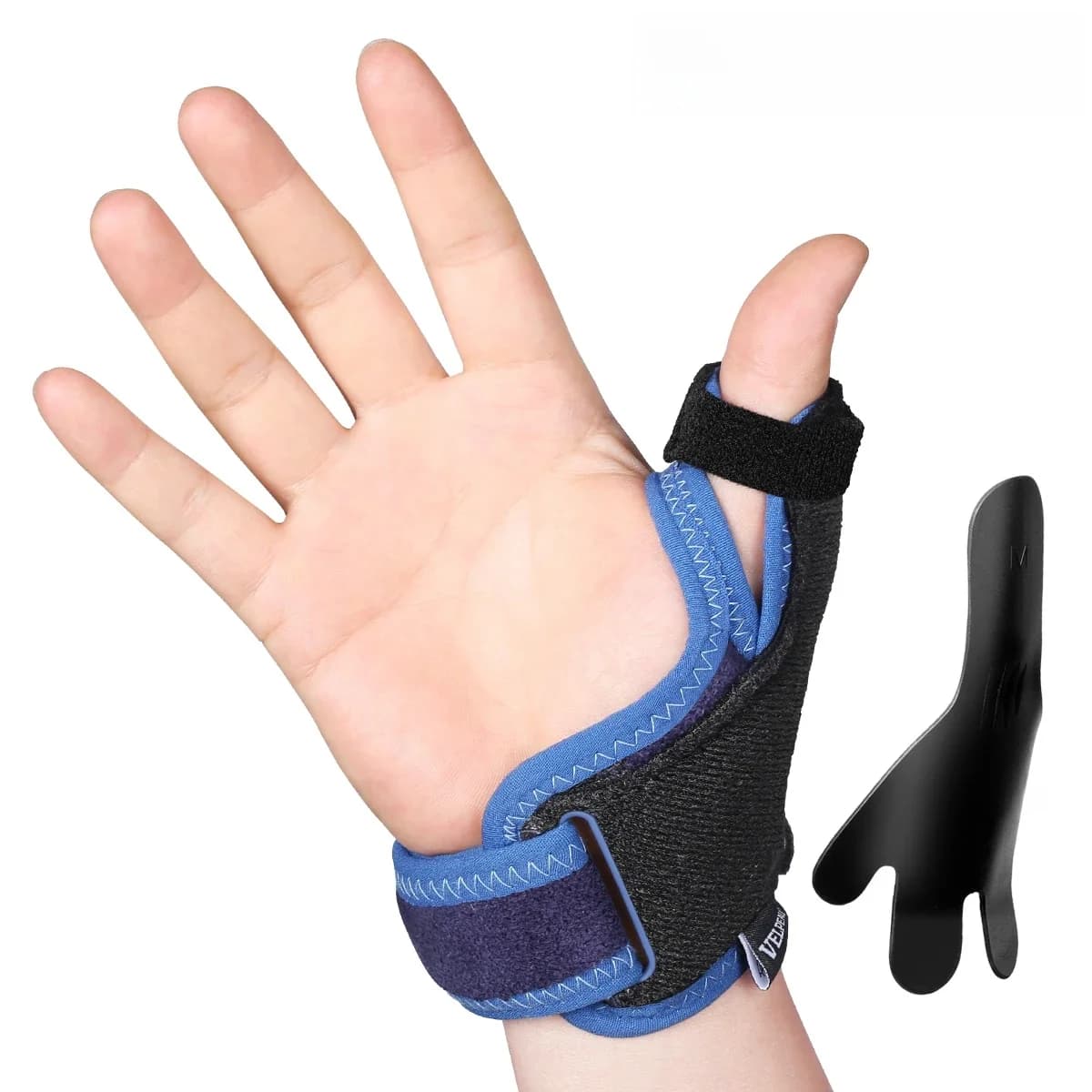 VELPEAU Attelle de support de pouce pour ténosynovite, entorse et main de souris, attelle de pouce ultra légère avec conception ambidextre
